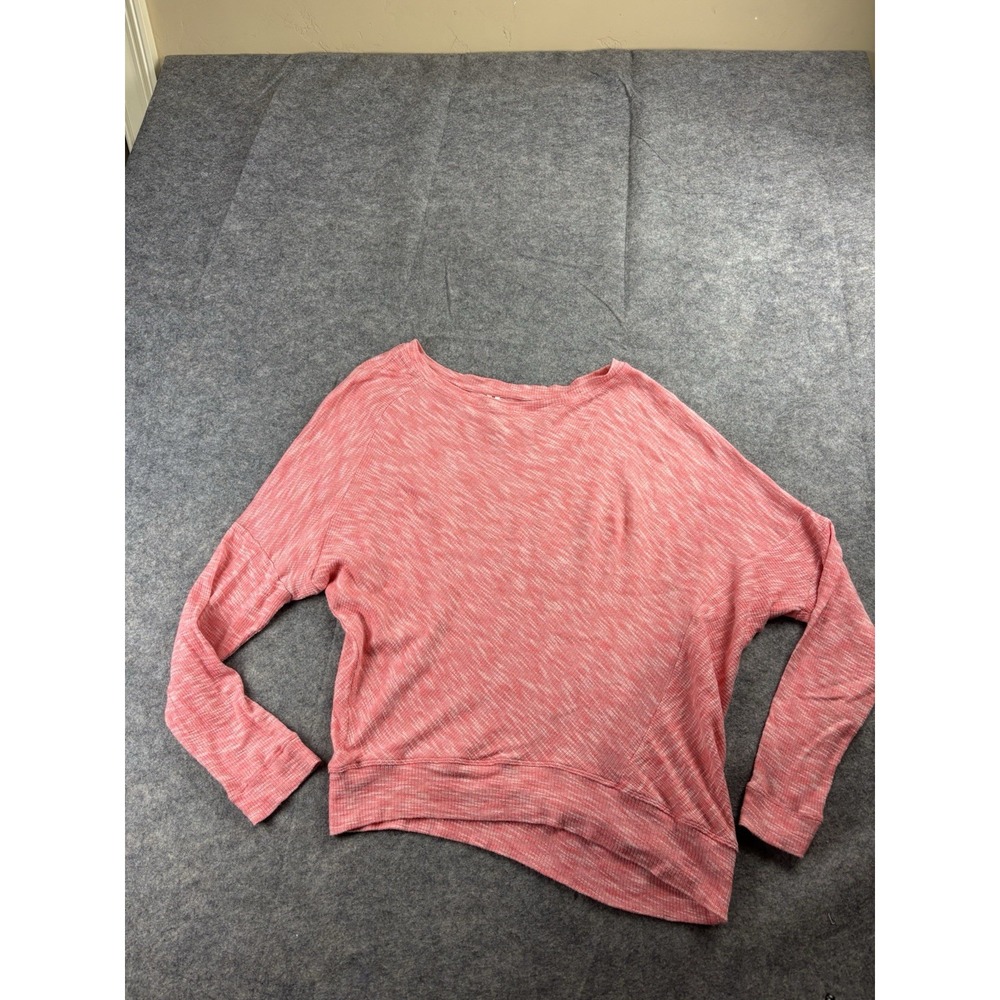 ANTHROPOLOGIE Damien Asymmetrical Coral Knit Dolman Sleeve Pullover Top Womens S